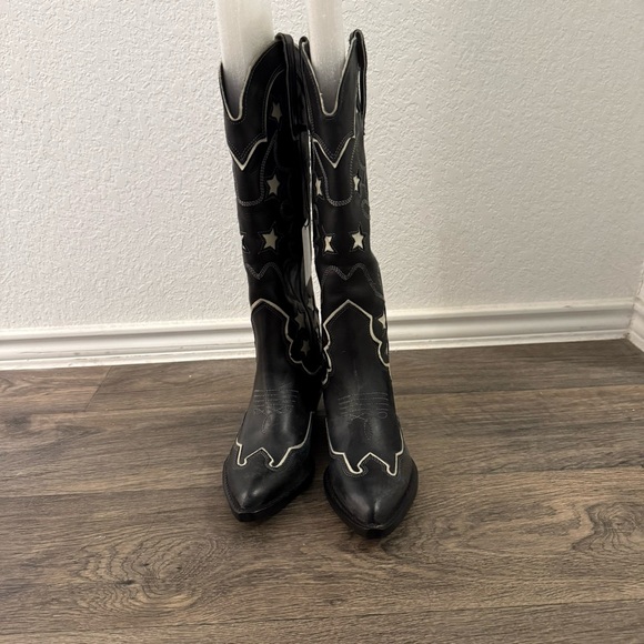 NWT Zara star leather western cowboy boots size 6.5 - Picture 3 of 5